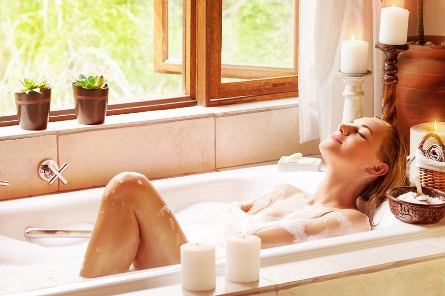 woman bath self-pleasuring
